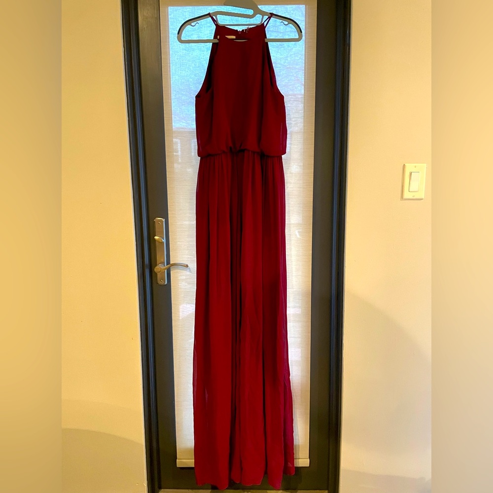 Donna Morgan Burgundy Long Dress